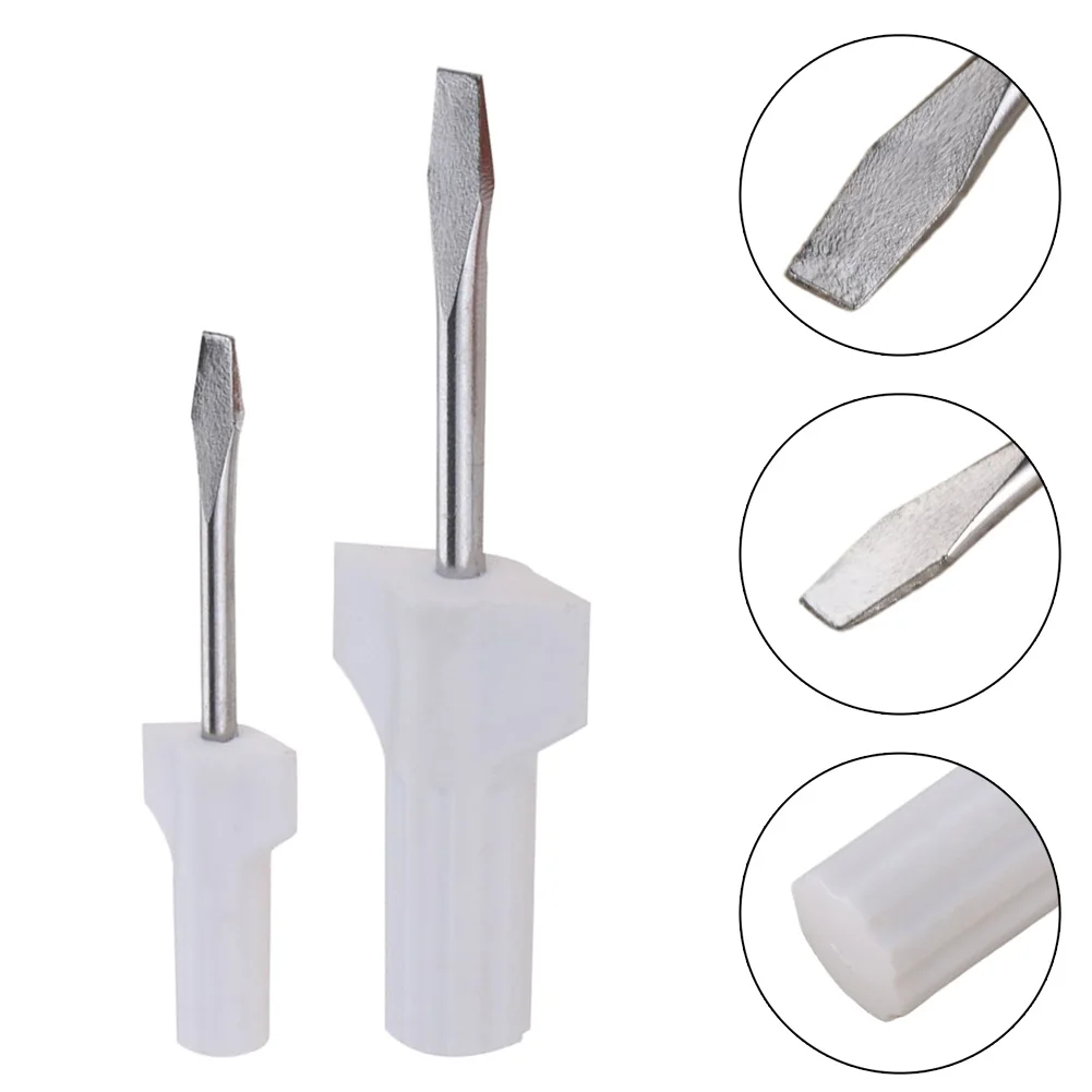2Pcs Domestic Sewing Machine Screwdriver Set Repair Tools Big Small Flathead DIY Sewing Supplies White Hand Tools Accessory
