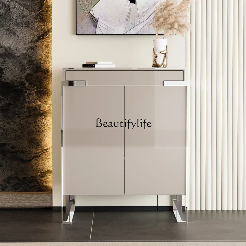 

z.ld 38Italian light luxury shoe cabinet simple postmodern entrance foyer cabinet