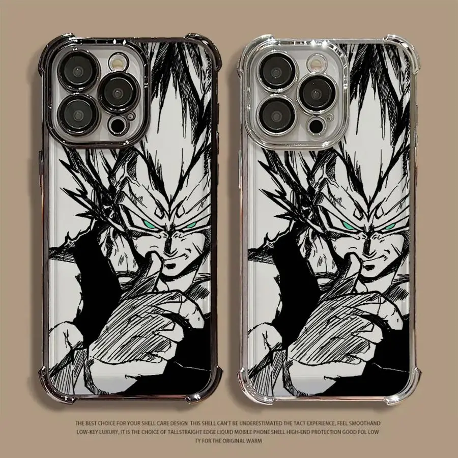 

Phone Case for Apple iPhone 15Pro Max 14 Pro 16Plus 11Pro 15 11 16 12 13 Clear Cover Super Vegeta Dragon Ball