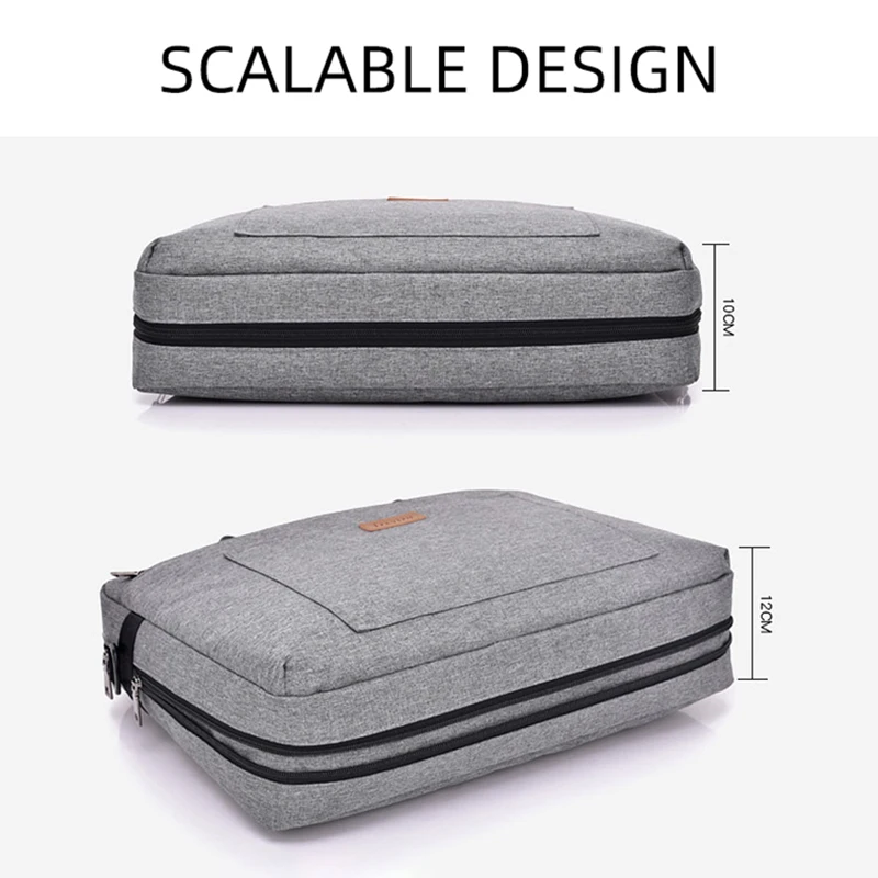 16in Laptop Bag 2cm Expandable Computer Bag Travel Business Briefcase Handbag Large Outdoor Messenger Notebook Slanting Satchel