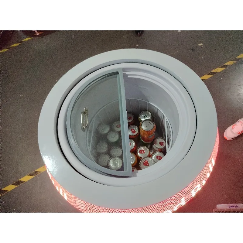 50L High Bright LED Advertising Refrigerator IP65 Waterproof Frozen Beverage Cooler Brand Promotion Display Cabinet