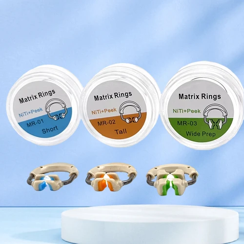 Bandas de matriz Dental Niti, anillo estilo guarnición, abrazadera de matriz, Clip, matrices contorneadas seccionales, Kit de plástico para dentista, herramientas de laboratorio