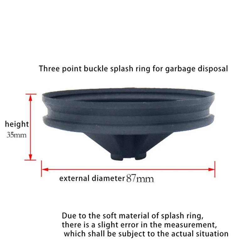 4Pcs Silicone Waste Disposer Anti Splashing Cover 87Mm Outer Diameter Fit For Insinkerator Food Waste Disposer