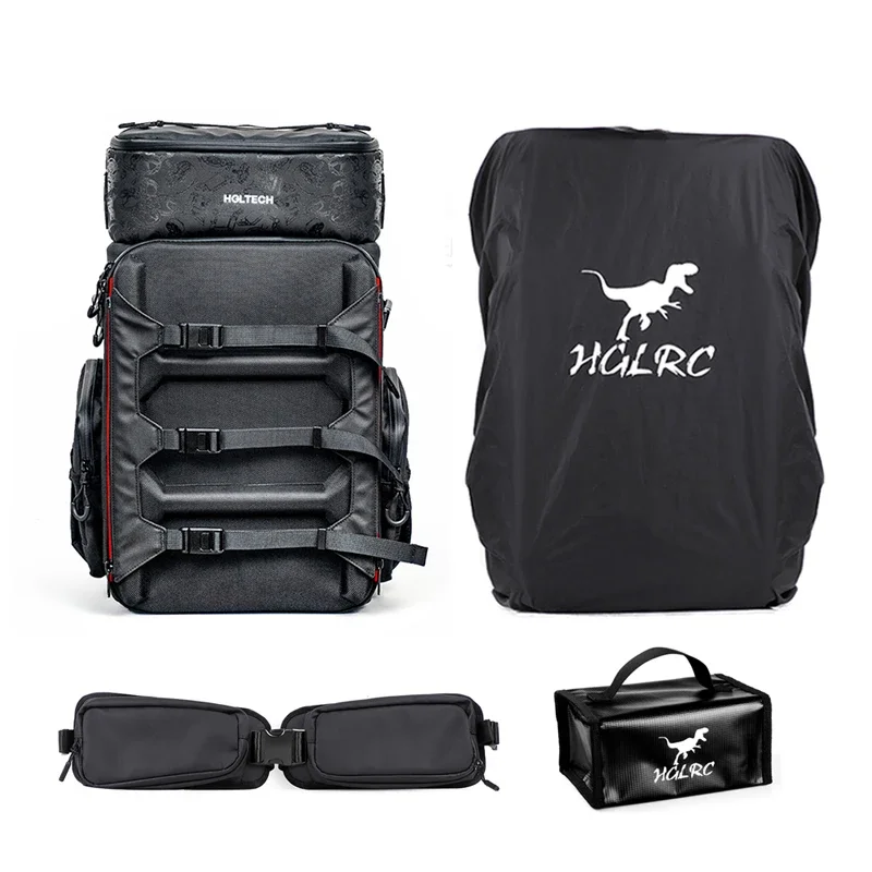 HGLRC FPV Backpack 360X260X530mm Waterproof Splash-Proof Fabric for RC FPV Freestyle Drones Outdoor Bag