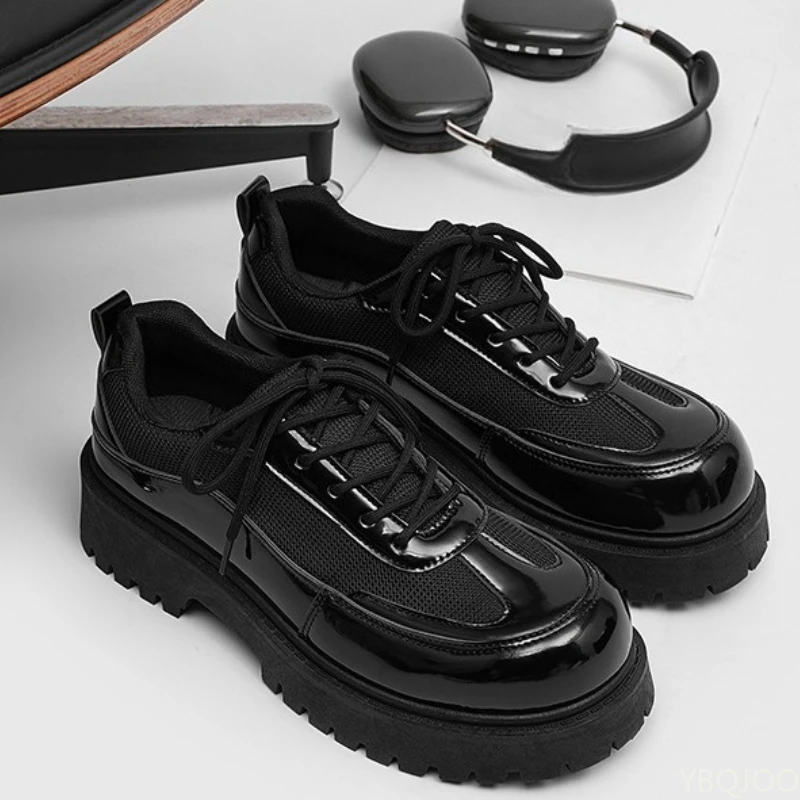 Zapatos de hombre versátiles y a la moda, nuevos para primavera y otoño, casuales, cómodos, de caña baja, con suela gruesa, elegantes, sencillos y formales.