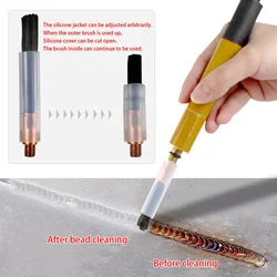 Pickling TIG WIG MIG MAG Brush M6 M8 M10 Cover Cleaning Tool Weld Cleaner Weldseam Carbon Fiber Brush/Acid Scrubbing Brush