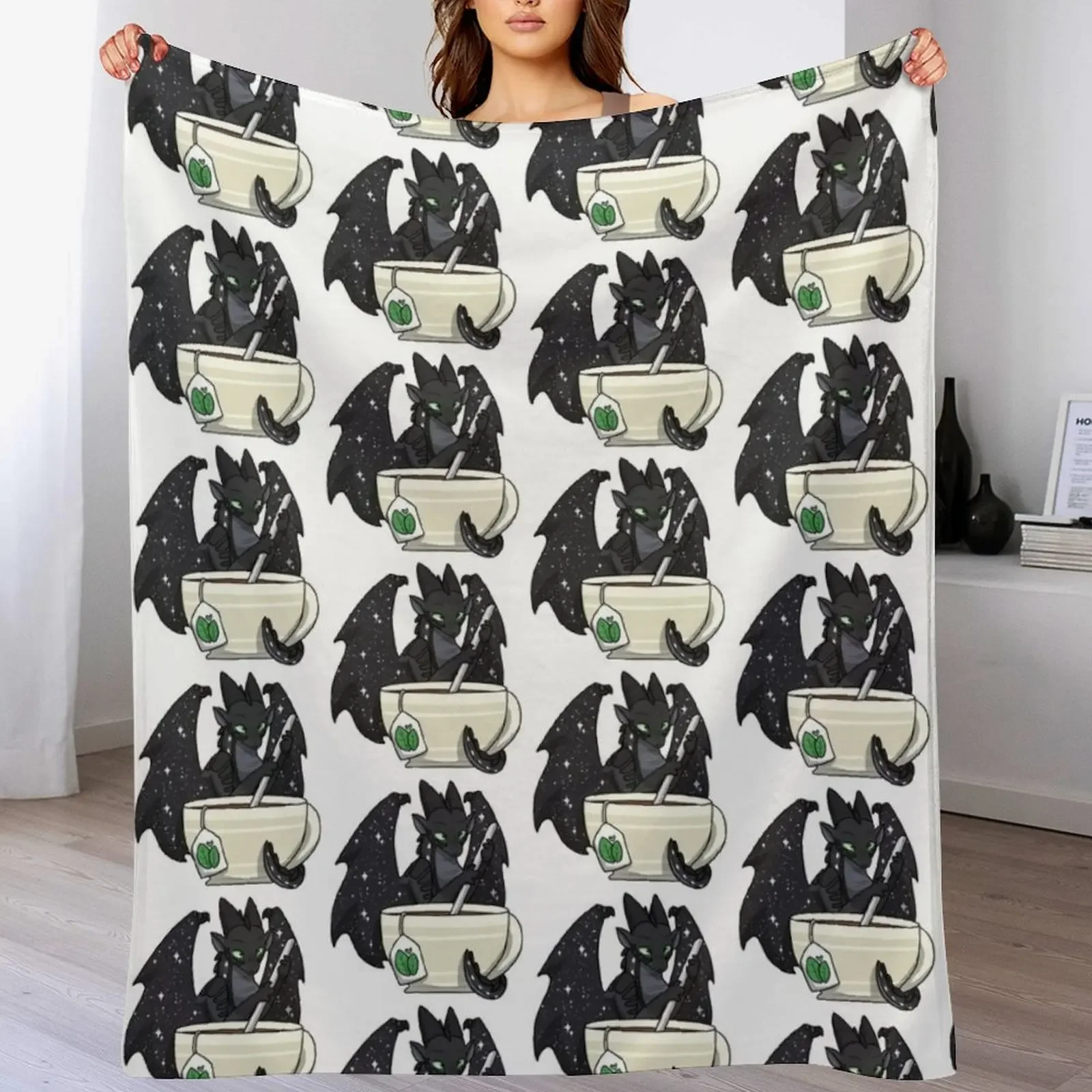 

Starflight with Tea Throw Blanket Fashion Sofas manga Comforter Decoratives Blankets