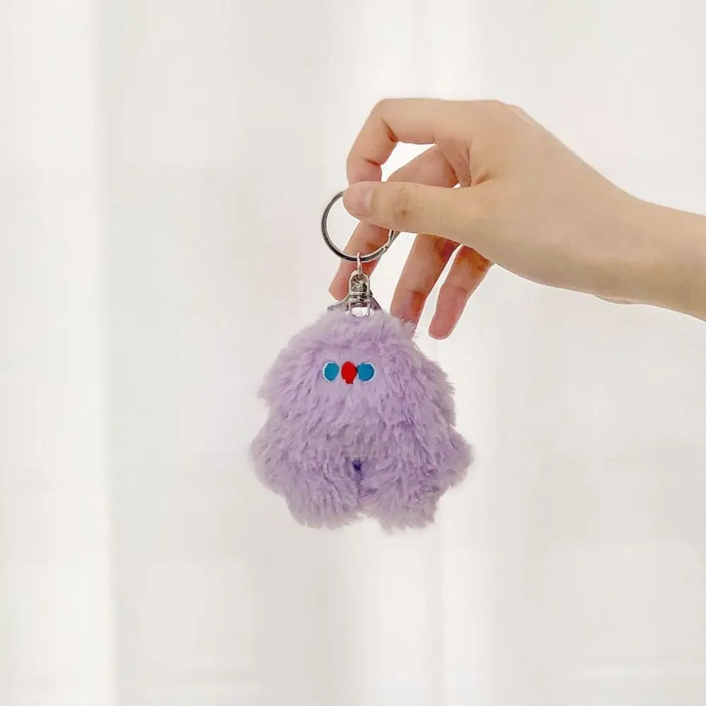 New Handbag Accessories Plush Doll Keychain Bag Ornament Cartoon Kawaii Doll Metal Keyring Creative Gift Couple Handbag Keychain