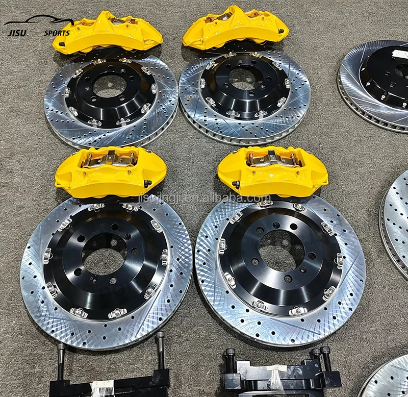 6 Pot Front Big Brake Caliper Kit 380MM Carbon Ceramic Disc High Performance Modified Brake System for New Energy Vehicles
