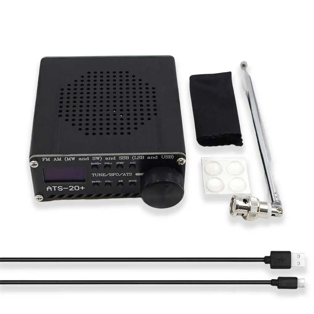 ATS-20 Plus rádio com antena, freqüência sustentável, Consumer Electronics, receptor de radiograma, todas as bandas, Si4732