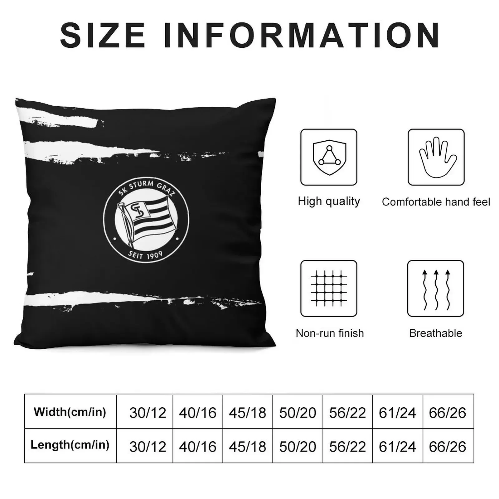 Sk Sturm Graz - Graz from Austria - Die Schwoazn, The Blackies - Sportklub Puntigamer Sturm Graz Throw Pillow Anime pillow