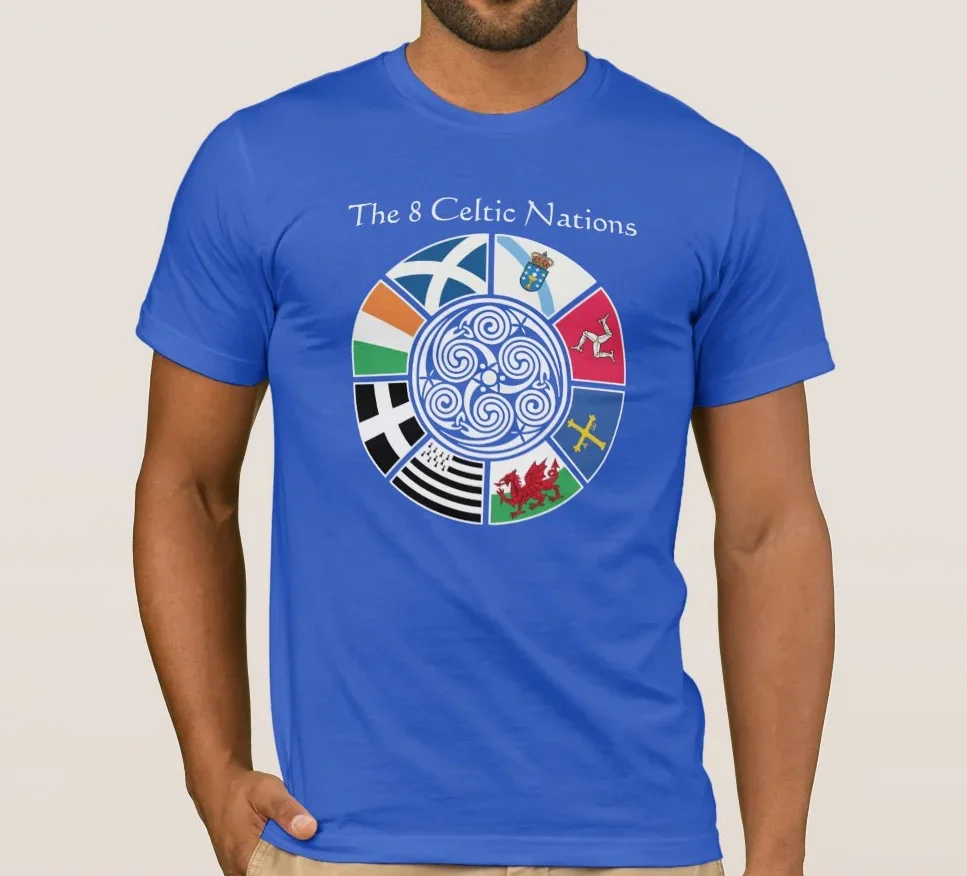 The 8 Ancient Celtic Nations Flag T-Shirt 100% Cotton O-Neck Summer Short Sleeve Casual Mens T-shirt Size S-3XL