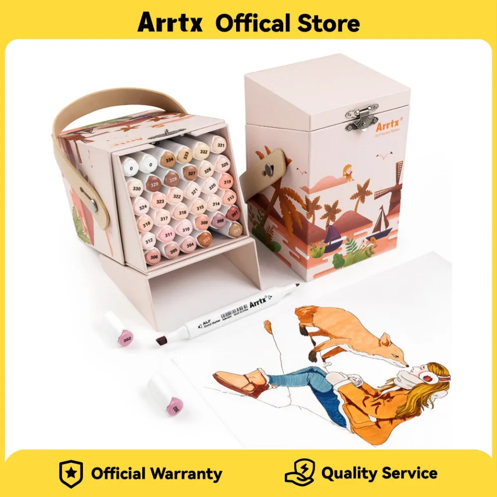 

Arrtx 36 цветов, спиртовой маркер, маркеры тона кожи, ALP, двойные наконечники для раскрашивания портретного дизайна, комиксы, аниме, иллюстрация, карта