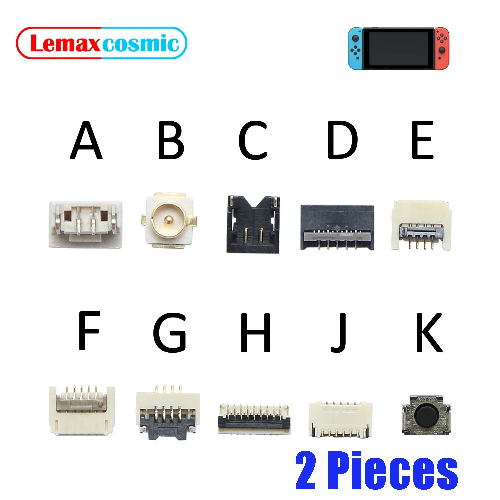 2 Pieces Joy-Con FPC Connector Joy-con PCB Board Flex Cable Connector Socket Clip Spare Parts For Nintendo Switch NS