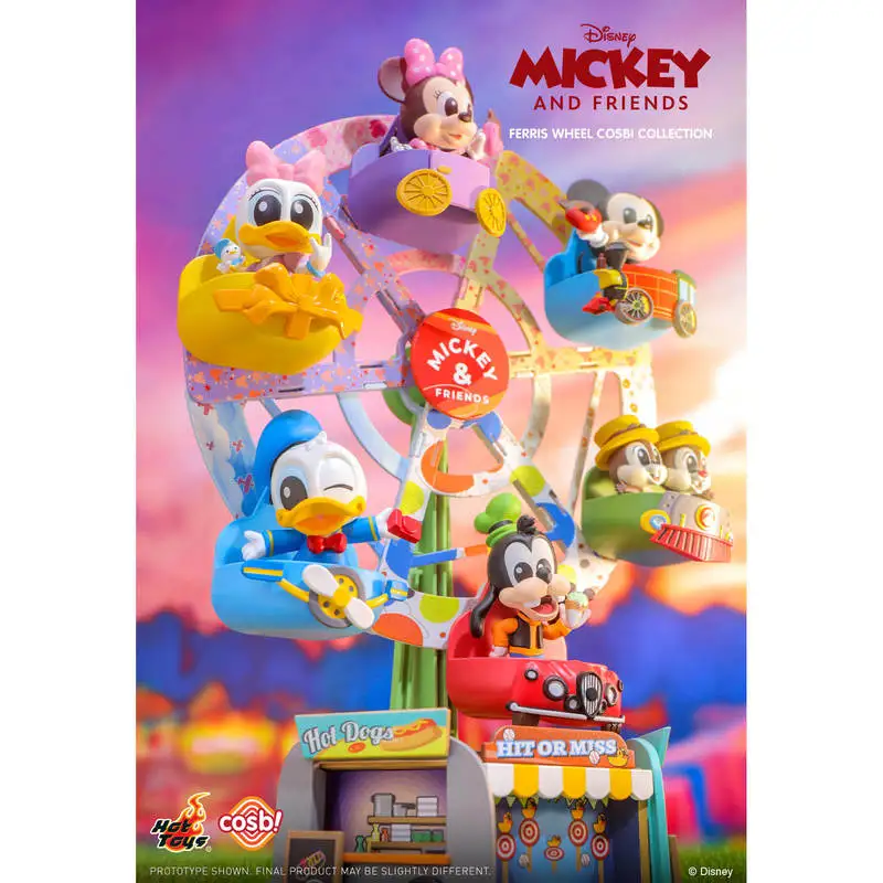 Hot Toys Topolino e gli amici Ruota panoramica Serie Cosbi Scatola cieca Mini figure - Regalo di visualizzazione per bambole da collezione alla moda Nuovo ufficiale
