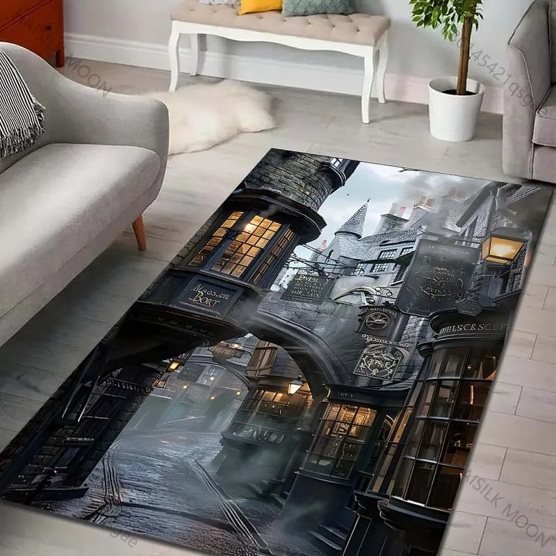 Magic City Street Carpet for Living Room Bedroom Bathroom Mat Creative Doormat Sofa Table Home Decor Area Rugged Large Size