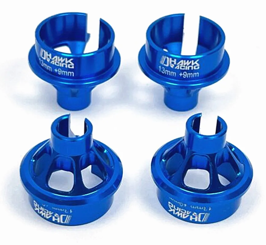 Aluminum 13mm Shock Spring Cups 0mm/5mm/9mm Offset 91966 For Team Associated RC10B6.4 B74.2 Blue