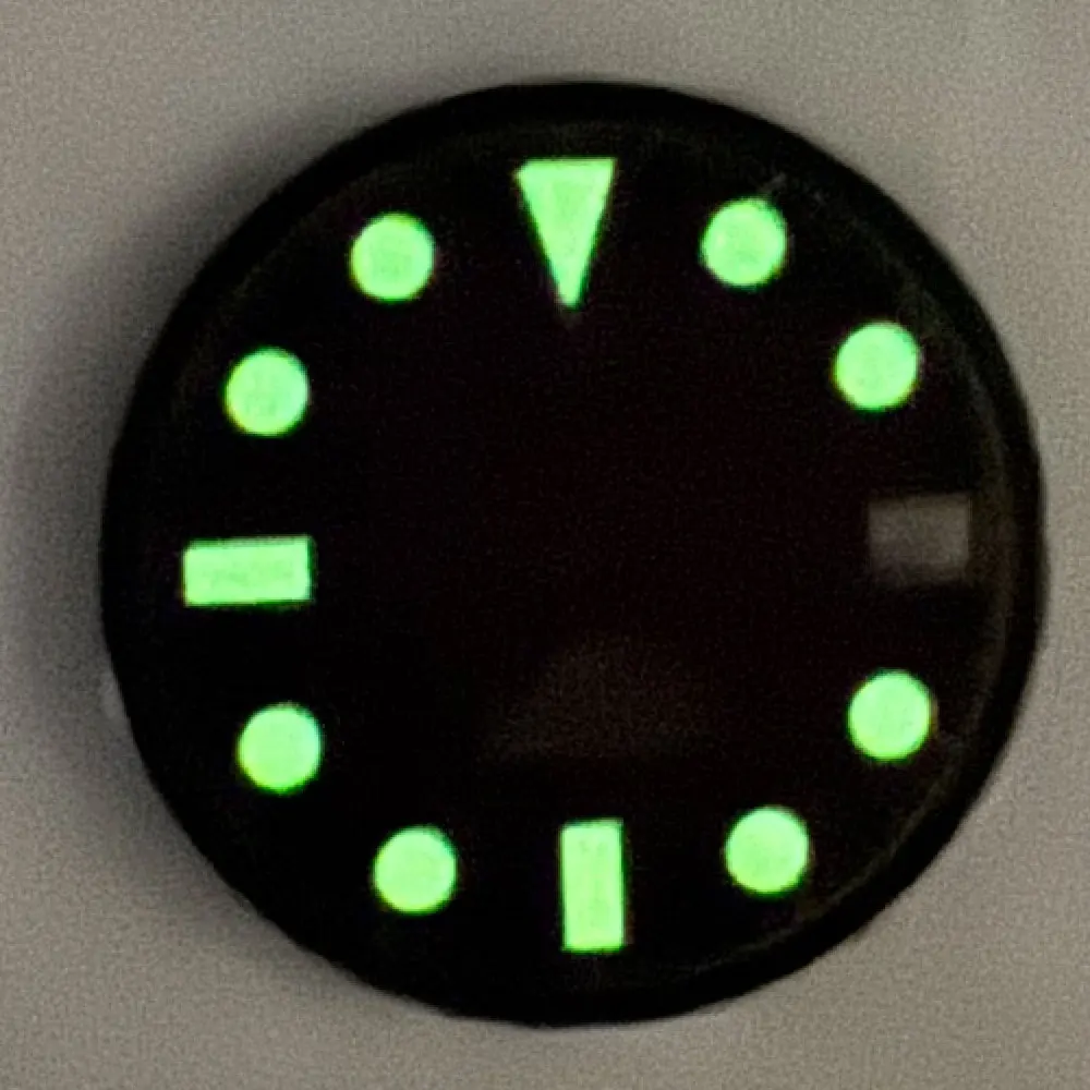 Luminous Brown Green 29mm Watch Dial Face Hand Set fit NH34A NH34 GMT Automatic Movement Mens Diving Watch Accessories Parts