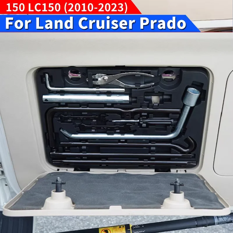 

For 2010-2023 Toyota Land Cruiser Prado 150 Tailgate Trunk Emergency Toolbox LC150 Interior Upgraded Accessories Modification