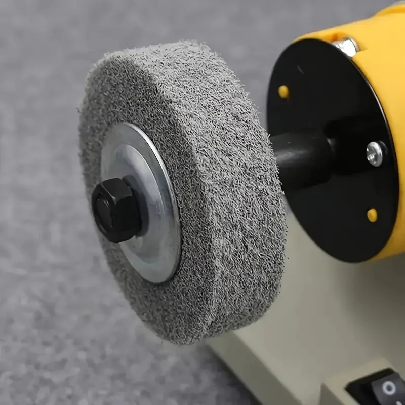 5Pcs 3-inch fiber polishing wheel, abrasive granular material, 3/8-inch shaft hole, suitable for table grinders