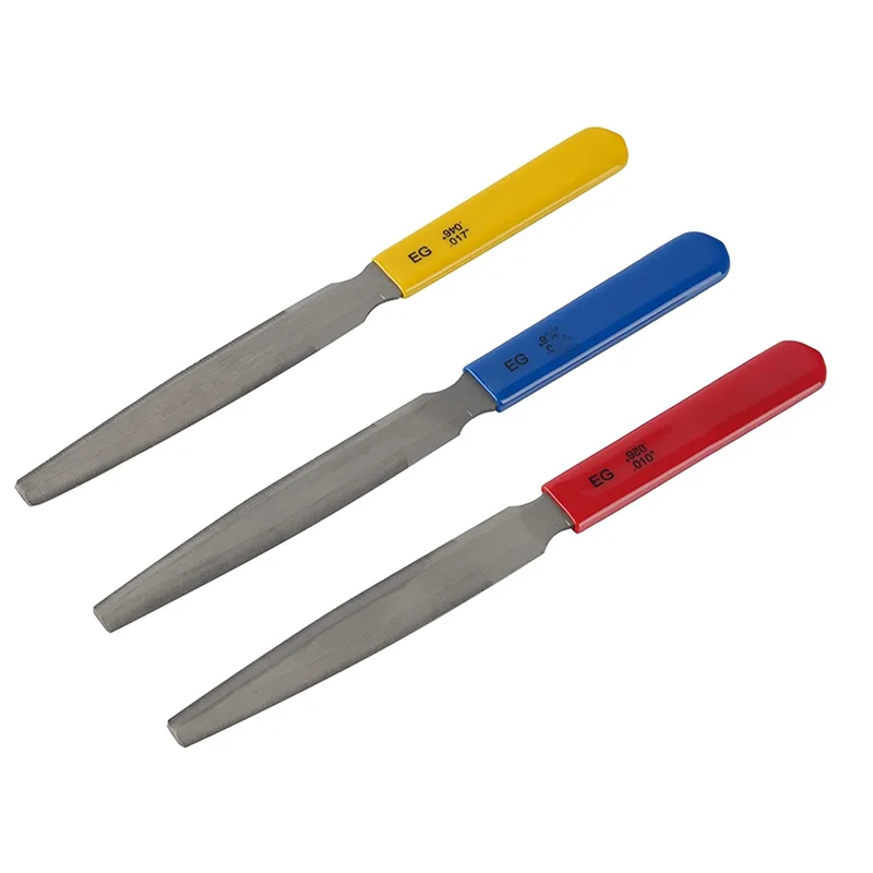 

Bass Nut File Set, Carbon Steel Guitar Fret File, Guitar Repairing and Instrument Modifying Tools for Guitars,Guitar