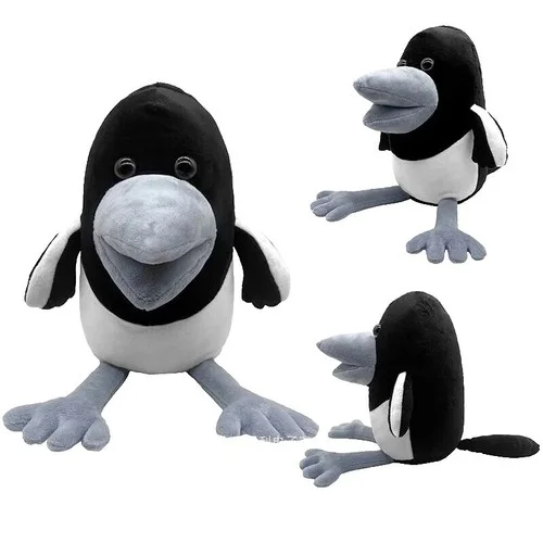 22cm Steve and Maggie Plush Doll Cute Magpie Crow Soft Stuffed Animal Toy Kawaii Cartoon Character Fan Collection Gift