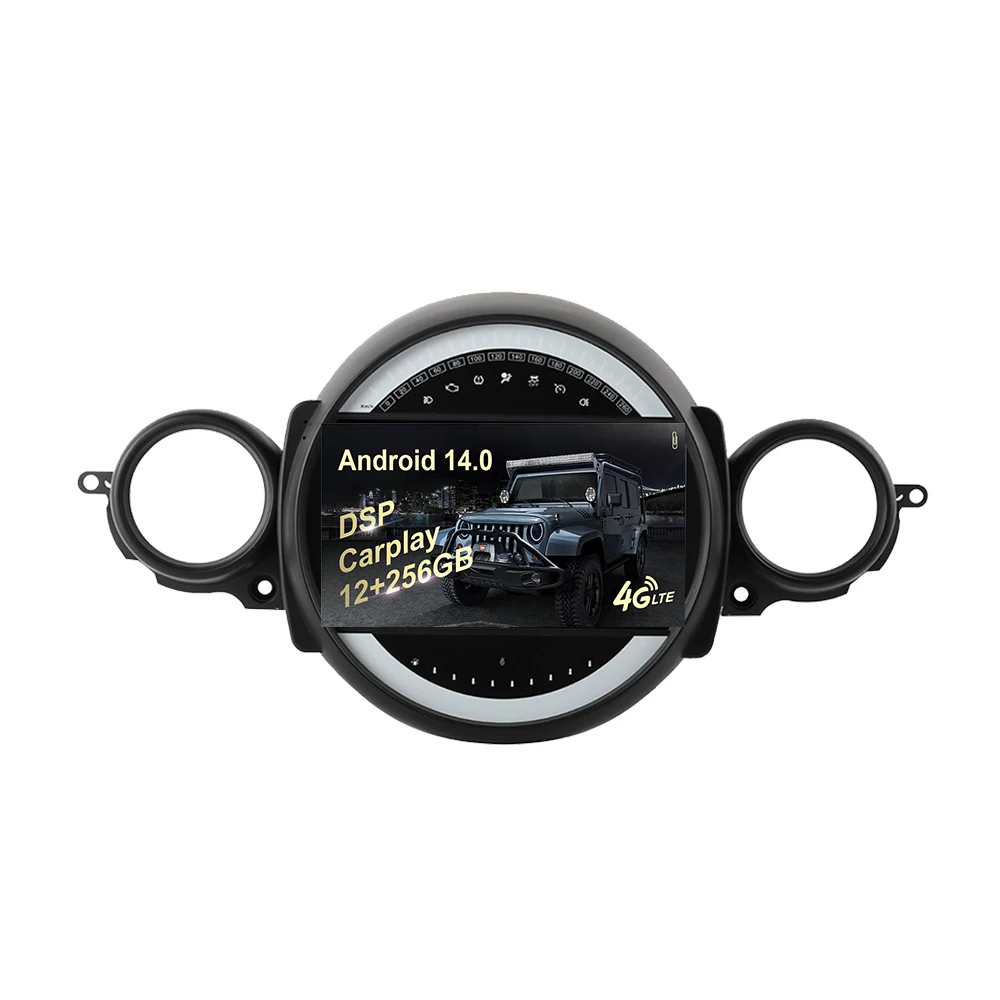 9.0 inch Android 14.0 For BMW Mini 2007 to 2014 car auto carplay Multimedia radio large HD GPS Navigation touch screen head unit