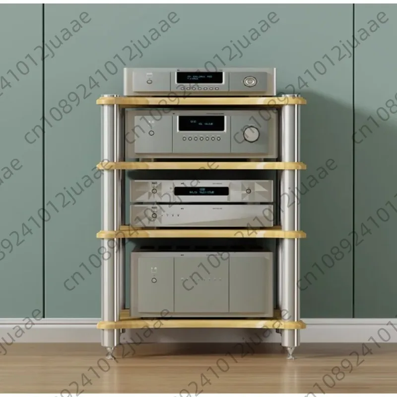 Solid wood metal frame multifunctional layered cabinet, amplifier rack, TV cabinet, storage CD speaker rack