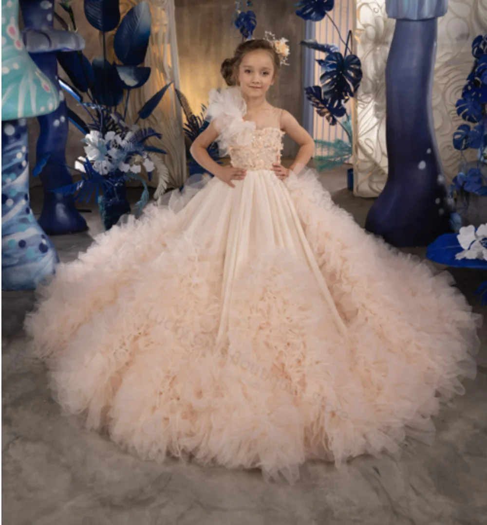 

Flower Girl Dresses Puffy Baby Girl Dress Cute Girls Princess Dress Child Wedding Party Dress Kids Short Dresses