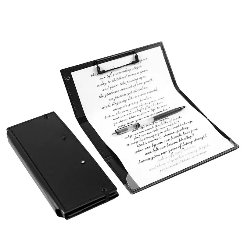 

Nurse Folding Clipboard Trifold Pocket Clipboard 24.1cm/9.48inch Lightweight Black Clipboard Folio For Students Nurses Doctors