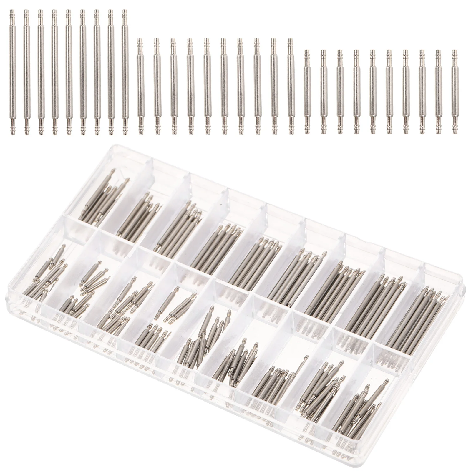 180Pcs Watch Band Spring Pins Replacement Repair Tool Kit Watch Strap Fix Accessory Tools for Repairing Watches