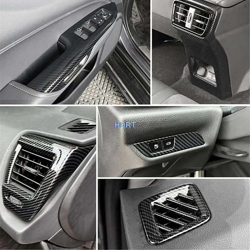 Car Styling Accessories Interior For Lexus NX NX260 NX350 NX400h 2022 + Carbon Fiber Outlet Gear Glass Switch Sticker Cover Trim