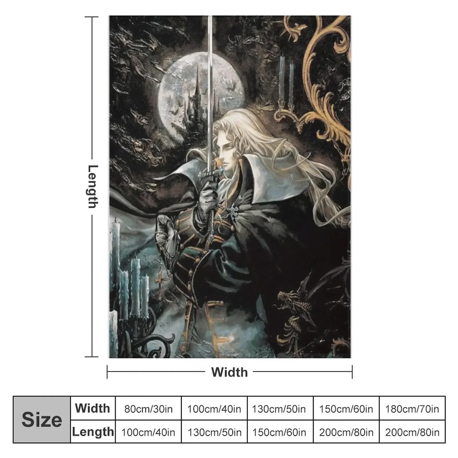 Castlevania Throw Blanket Travel Heavy funny gift Luxury Thicken Baby Retros Blankets