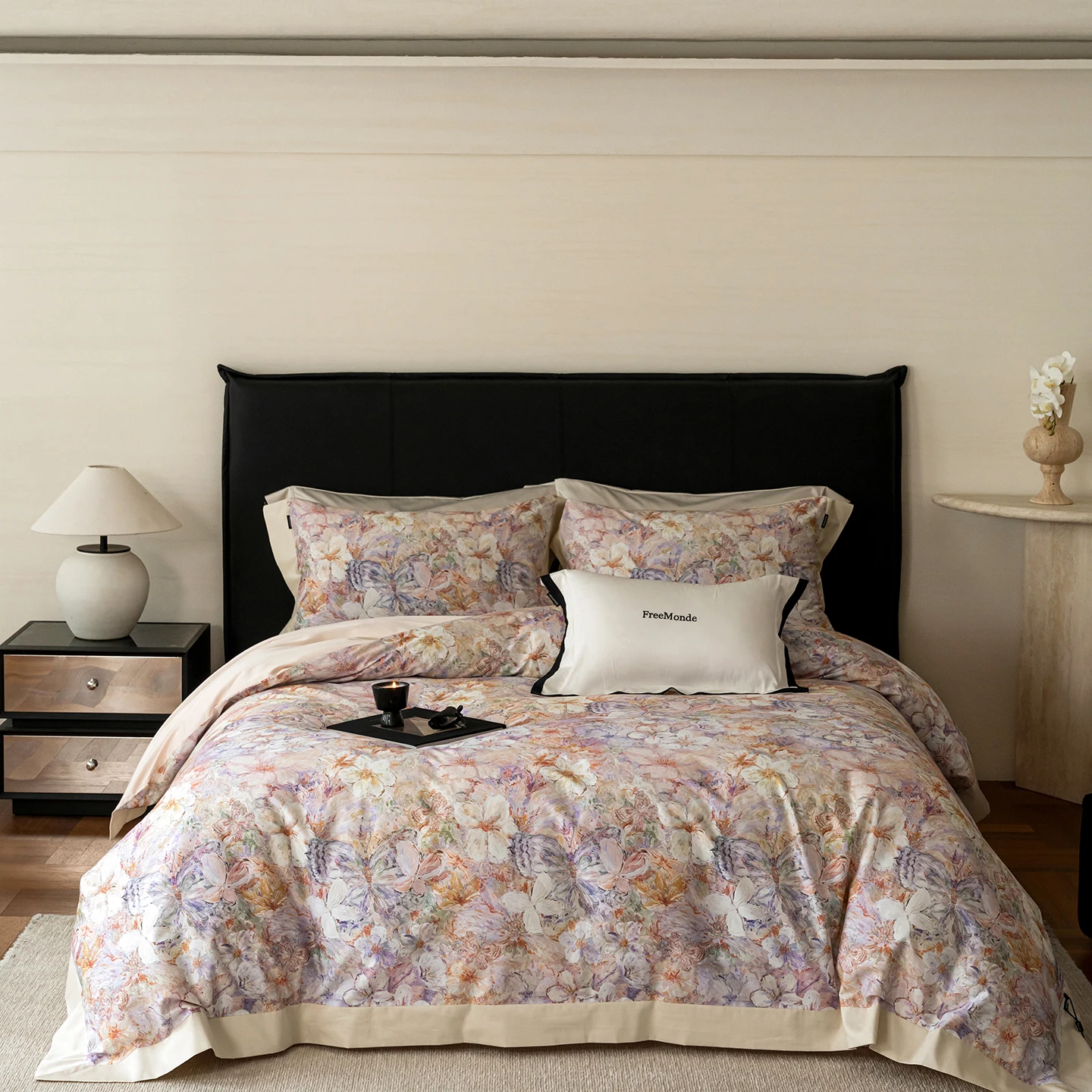 Svetanya 100S Egyptian Cotton Bedding Sets Print Bed Linens Pillowcase Sheet Duvet Cover Underwear