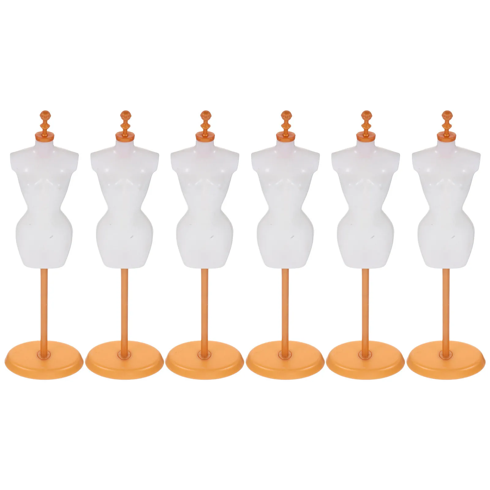 

6Pcs Small Dress Form Mannequins Sturdy Lightweight Display Racks - Universal Mini Garment Holders for Daily Use Costume