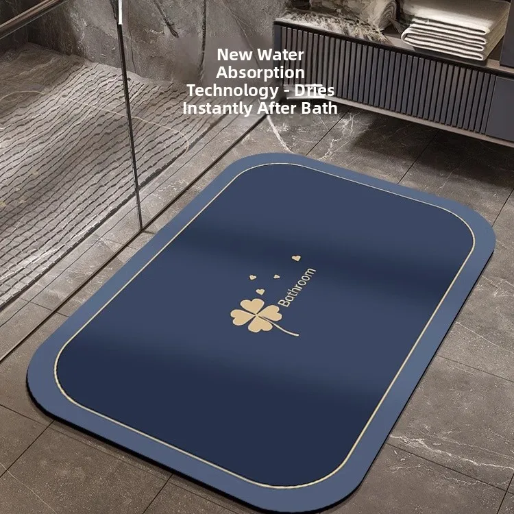 

Bathroom Entrance Mat Quick Dry Anti Slip Soft Pad Silicon Dendroid Material Bath Room Floor Carpet Shower Area Rug Home Decor