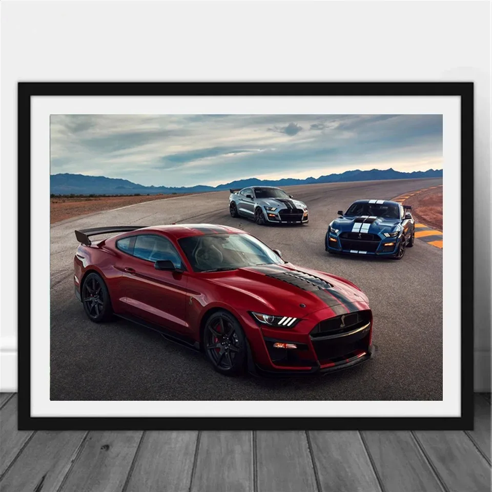 5D DIY Diamond Embroidery Home Decor Painting Full Square/Round Drill Mustang Car Picture For Cross Stitch Wall Art Hobby Gift