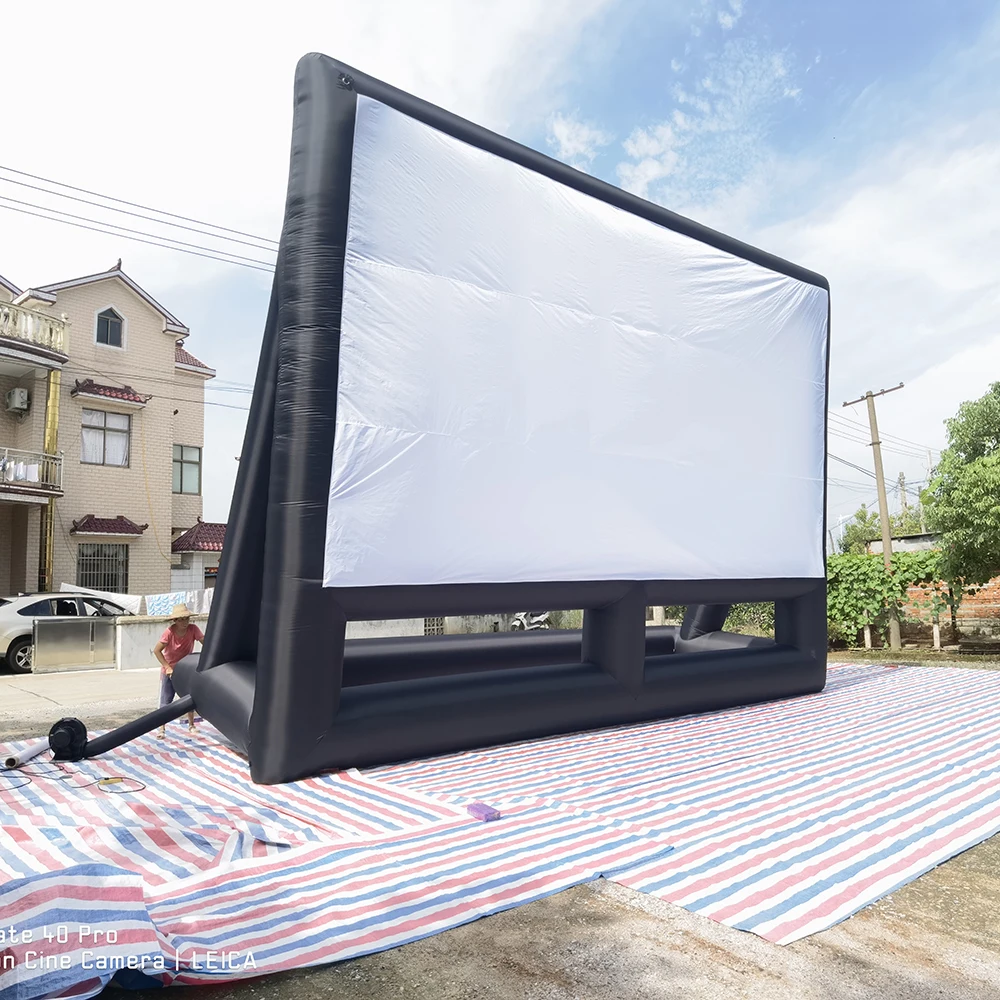 Outdoor giant projector screen foldable portable Inflatable outdoor movie screen for Drive-In Movie Theaters Screen with blower