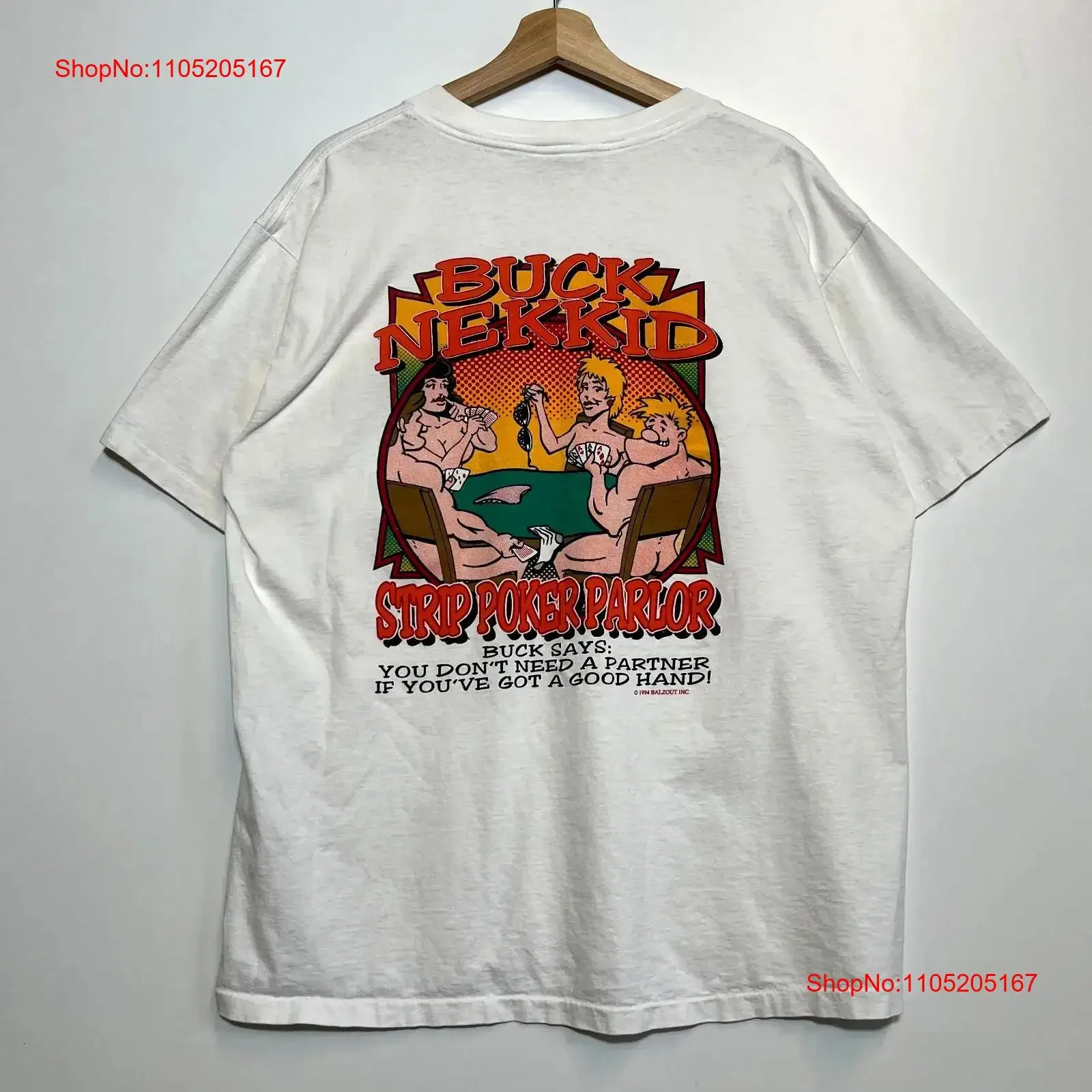 vintage-1994-buck-nekkid-strip-poker-parlor-camiseta-branca-tamanho-xl-raunchy-comedia-vintage-lavado-moda-casual-esticada