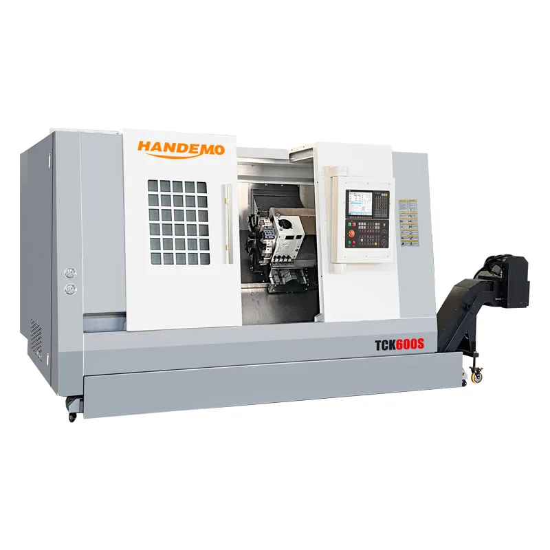 High Accuracy TCK600S Less Than66mm Rotary Turning Stick Metal Automatic Spindle Cnc Lathe Machine Mini Benchtop Lathe Machine
