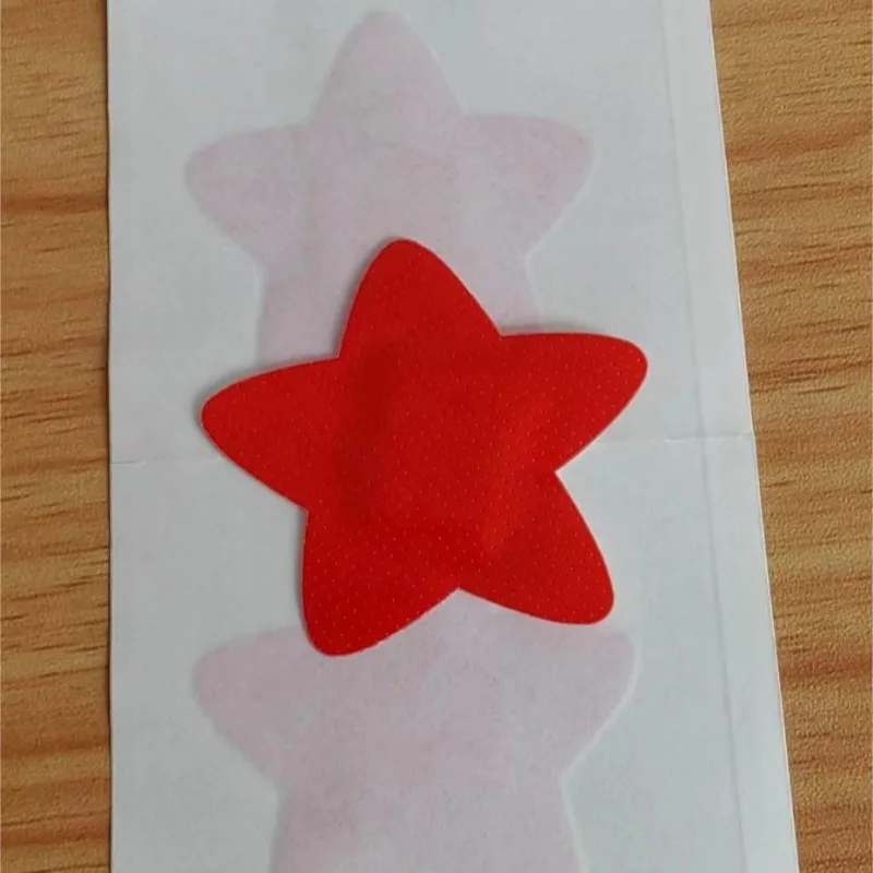 20pcs/set Pure Red/lasr Color Star Band Aid 46*46mm Pentacle Plaster for Wound Dressing Patch Funny Adhesive Bandages Woundplast