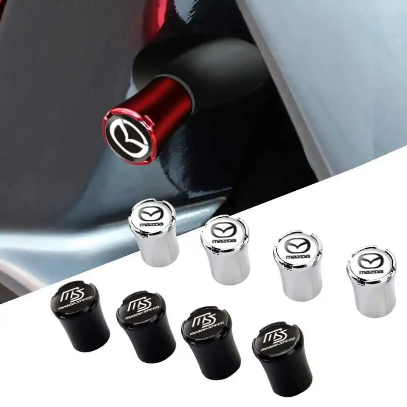 

4 шт., колпачки для клапанов шин автомобиля, чехол для штока для Mazda CX7 CX5 CX9 Atenza RX8 RX7 MX3 MX5 Axela Speed 6 Bt50 SKYACTIV