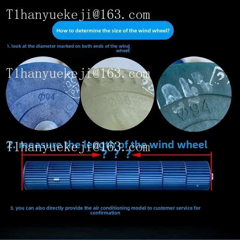 

Suitable for Midea air conditioner wind turbine silent on-hook cabinet air duct cross flow fan blade drum