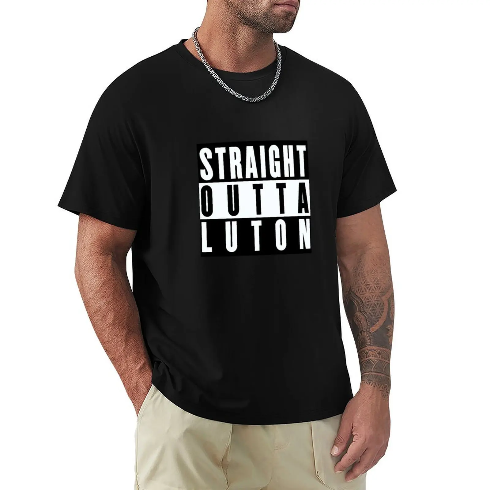 

Straight Outta Luton T-Shirt customs oversized graphic tee mens t shirts casual stylish