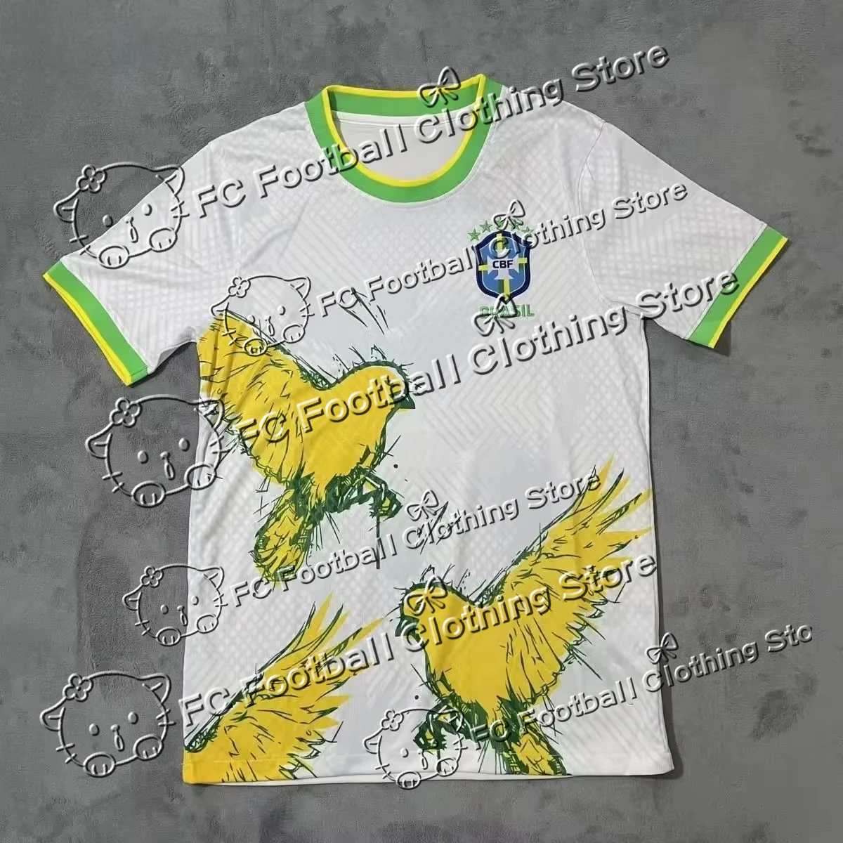 

New Hot-selling Brazilian Football Jersey Men's T Shirts Quick-Dry Thai Jersey Breathable Training Sports Unisex Tops Kids Tees