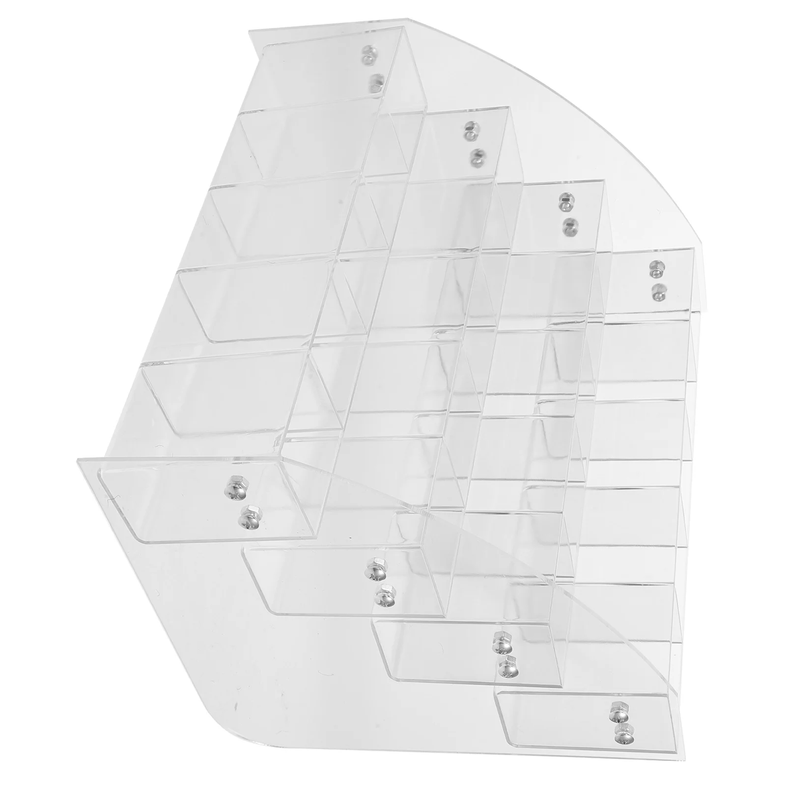 

Acrylic Clear Pen Holder Stepped Display Stand for Office School Stationery Organizer Pencil Rack Plastic Pen Storage Display