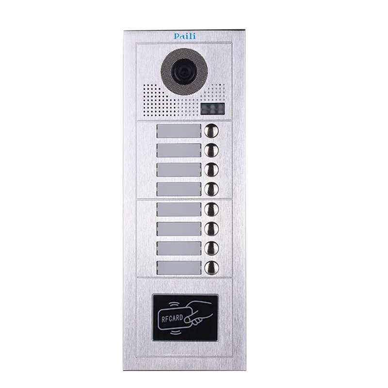 Wholesale Multi Apartments 7 inch Video Intercom System 8 Units Apartment RFID Video Door phone