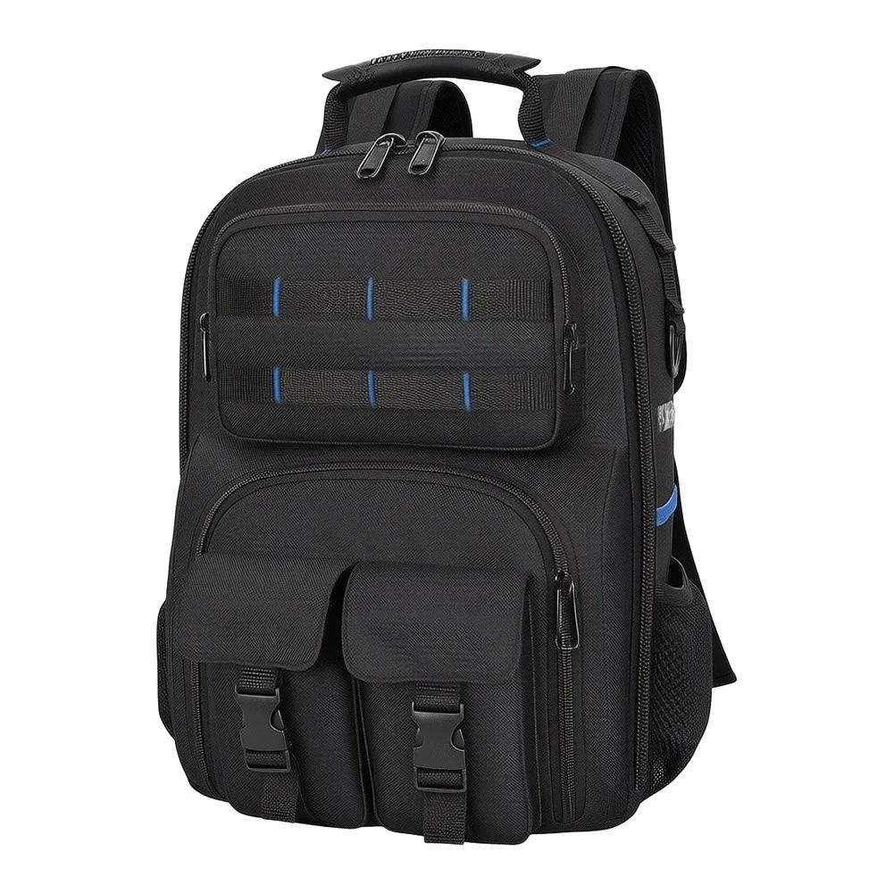 Workshop Tool Bag Multi Pocket Tool Carrier 30*16*40cm Movable Base Tool Bag Extended Wear Comfort Ergonomic Shoulder Straps