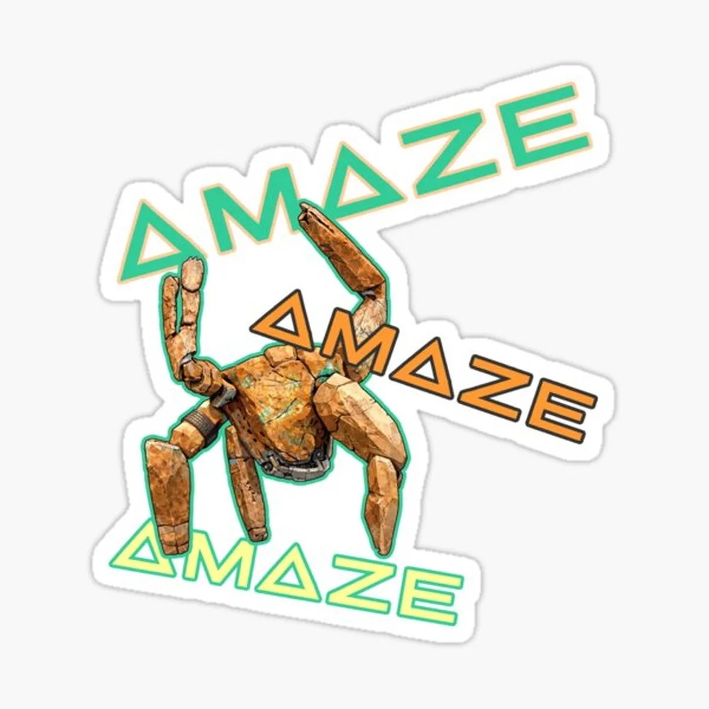 Amaze Amaze Amaze - Rocky Fan Art - Autocollant Project Hail Mary pour la décoration d'ordinateurs portables, de chambres et de voitures, Art de dessin animé mignon et tendance Public S
