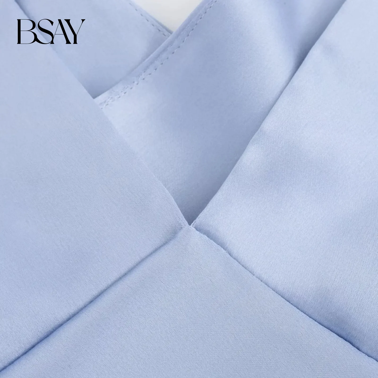 BSAY femmes mode été nouveau col en v côté Zip sans manches dos croisé Sexy gilet robe Chic femme soirée robes De Mujer